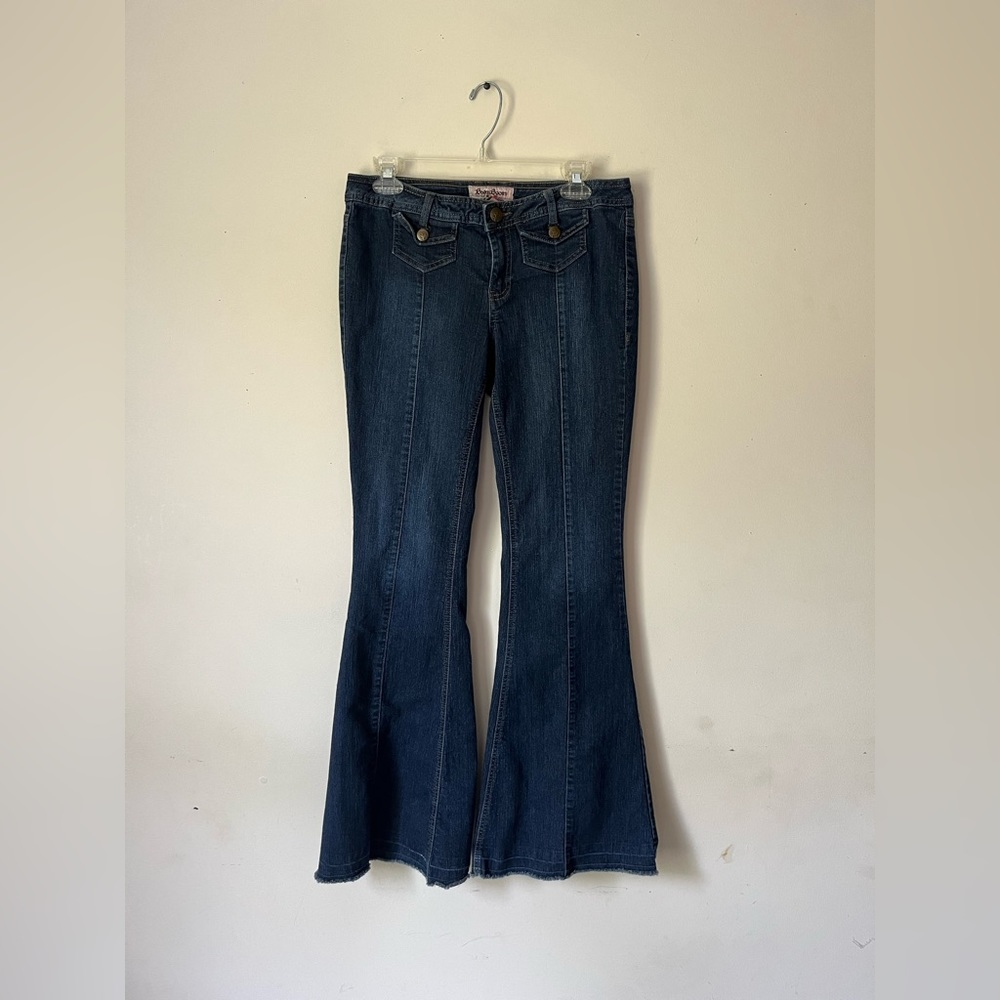 y2k low rise streathcy flared jeans